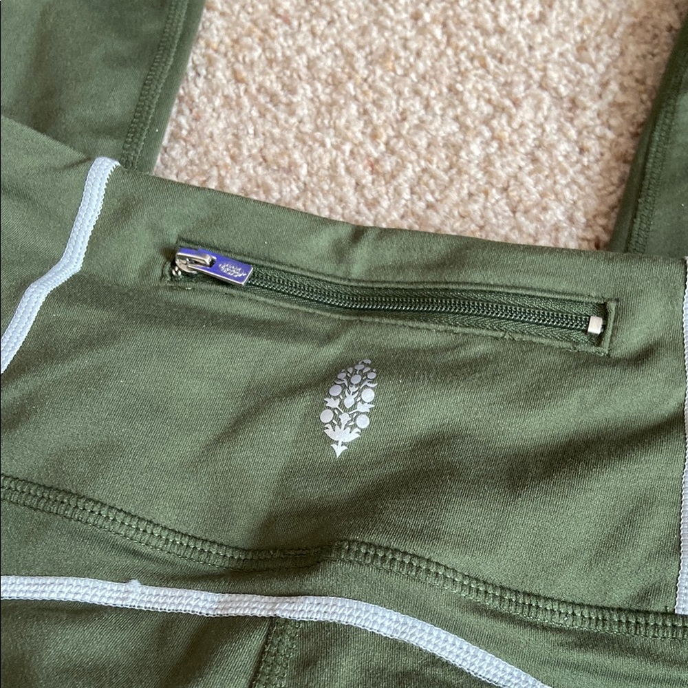 Free People Olive Green High-Waisted Leggings - Picture 11 of 15